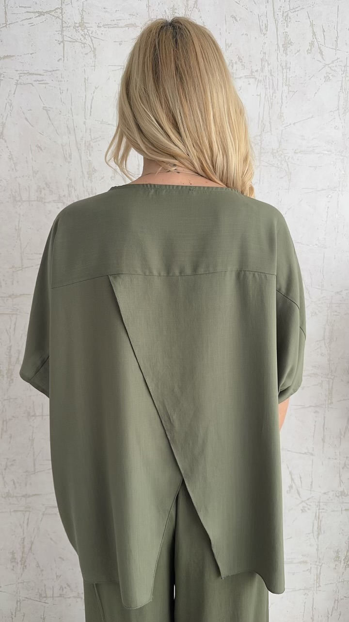 Oversized twin set- Χακί