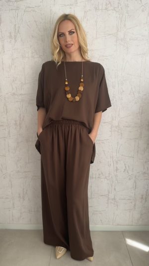 Oversized twin set- Καφε