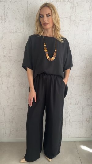 Oversized twin set- Μαυρο