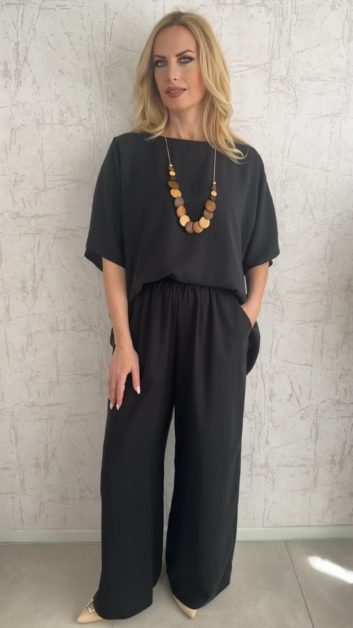 Oversized twin set- Μαυρο