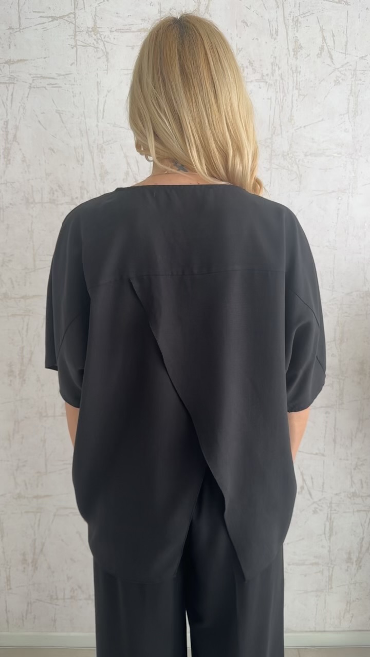 Oversized twin set- Μαυρο