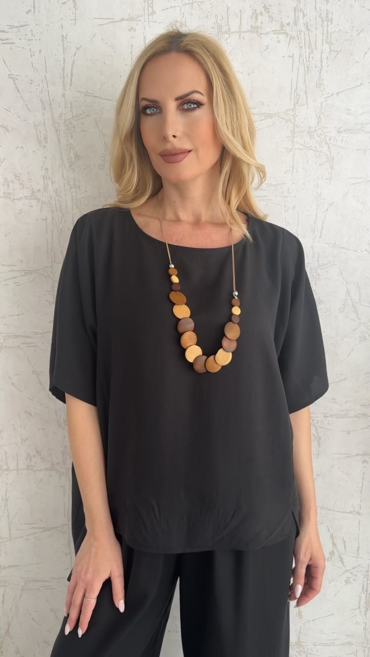 Oversized twin set- Μαυρο