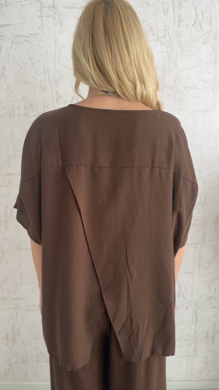 Oversized twin set- Καφε