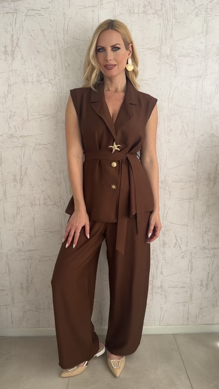 Lavre twin set- Καφέ