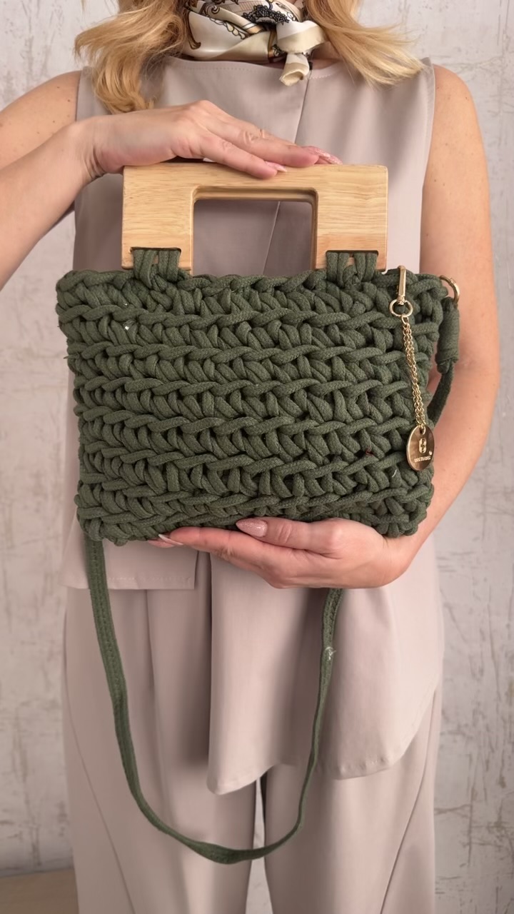 Τσάντα Χειρός-Χακι