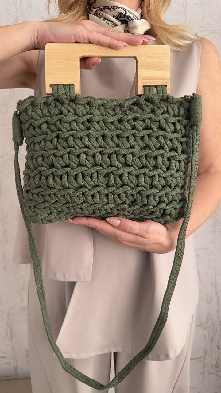 Τσάντα Χειρός-Χακι