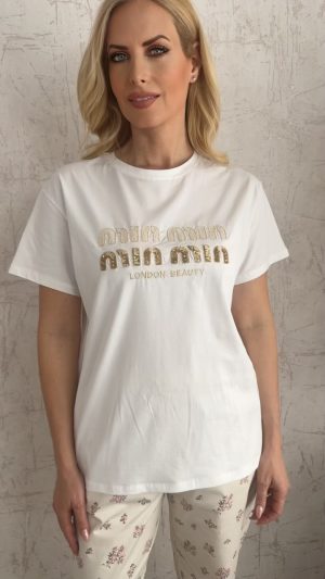 T-shirt london- Άσπρο