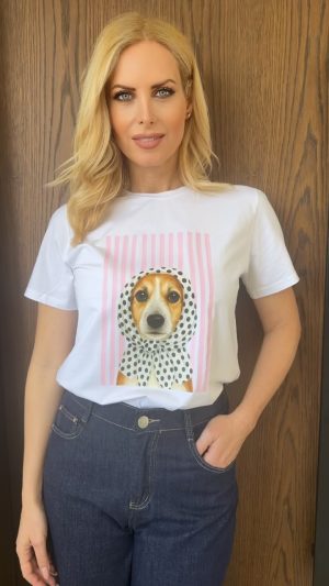 T-shirt με τύπωμα σκυλάκι
