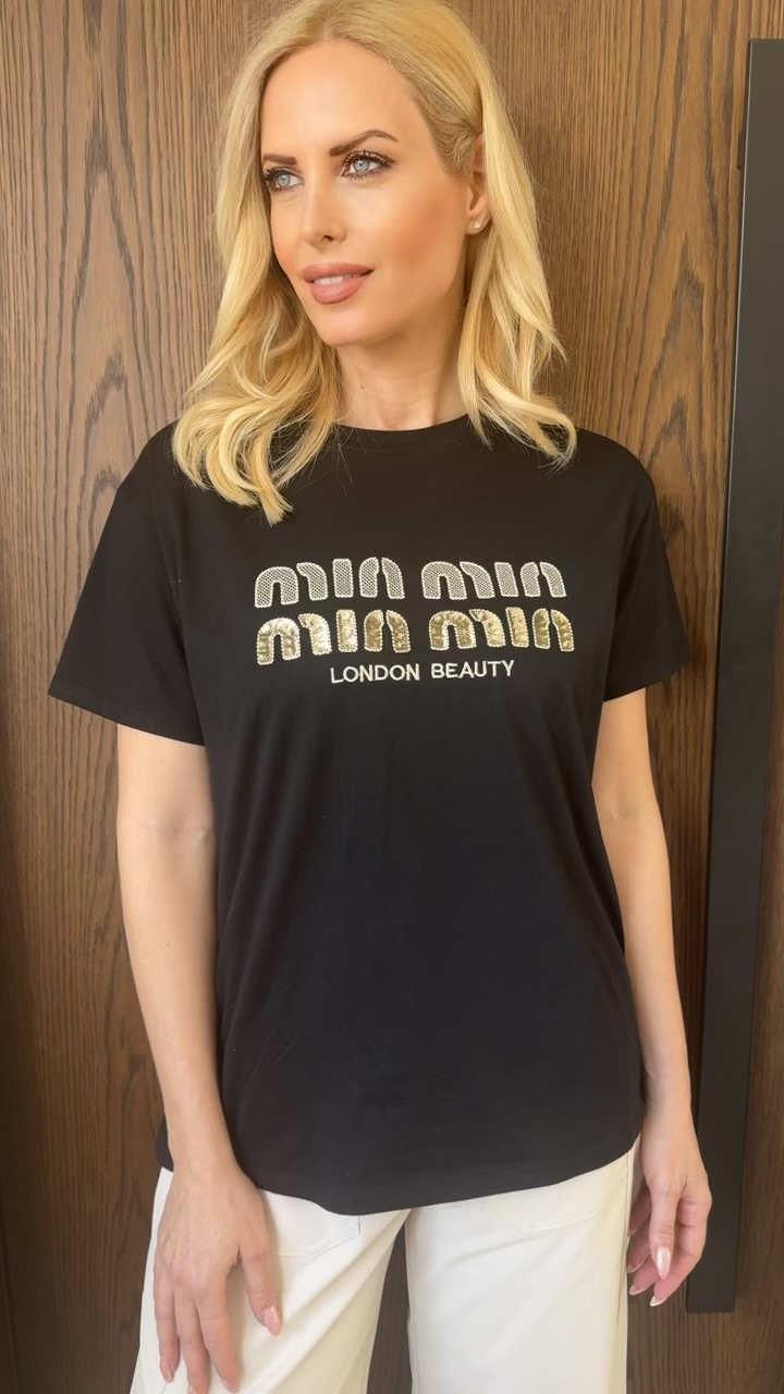 T-shirt london- Μαυρο