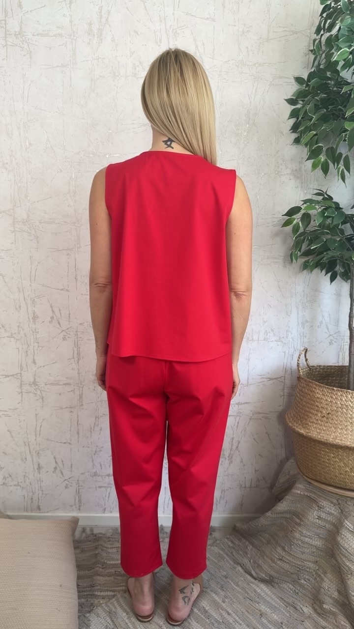 Lidia twin set- Κοκκινο
