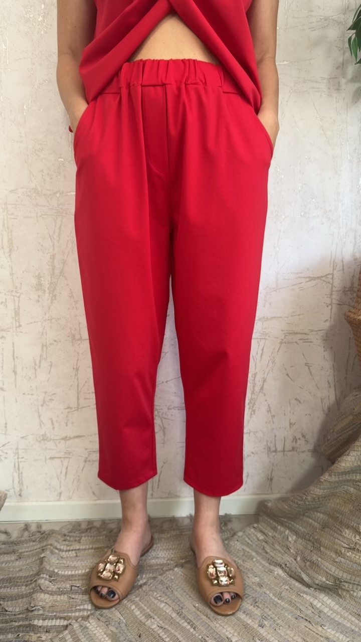 Lidia twin set- Κοκκινο
