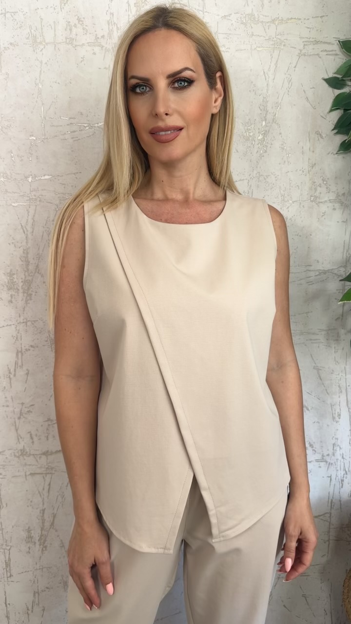 Lidia twin set-Μπεζ