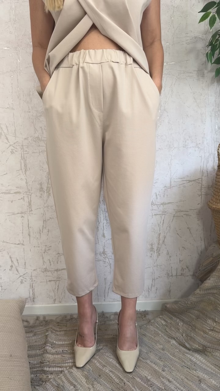 Lidia twin set-Μπεζ