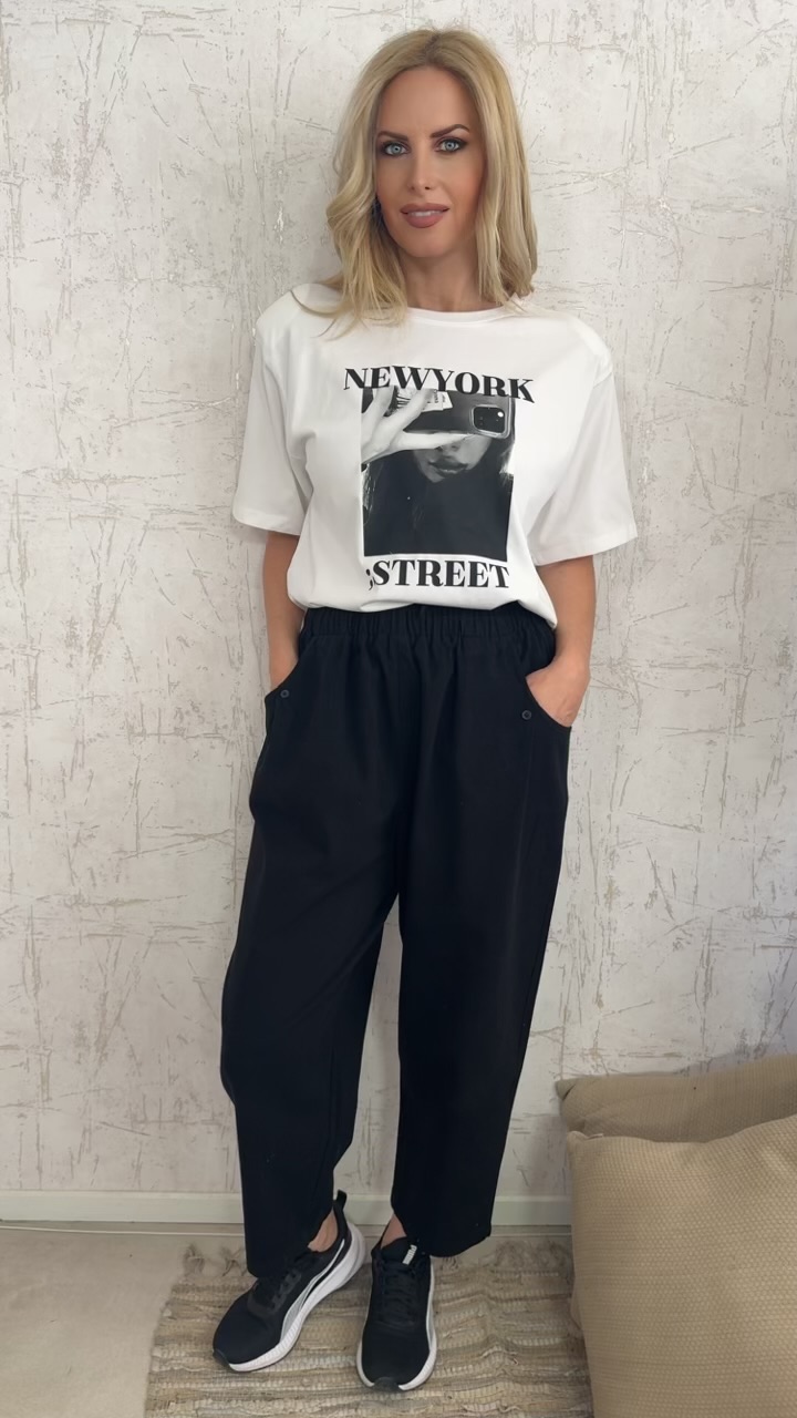 T-shirt new york- Άσπρο