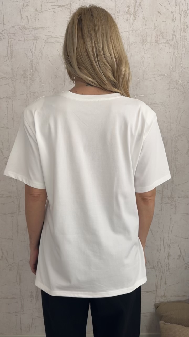 T-shirt new york- Άσπρο