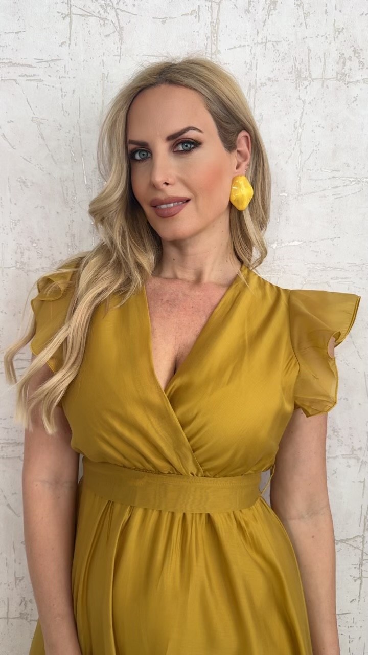 Bartolina dress-Ωχρα
