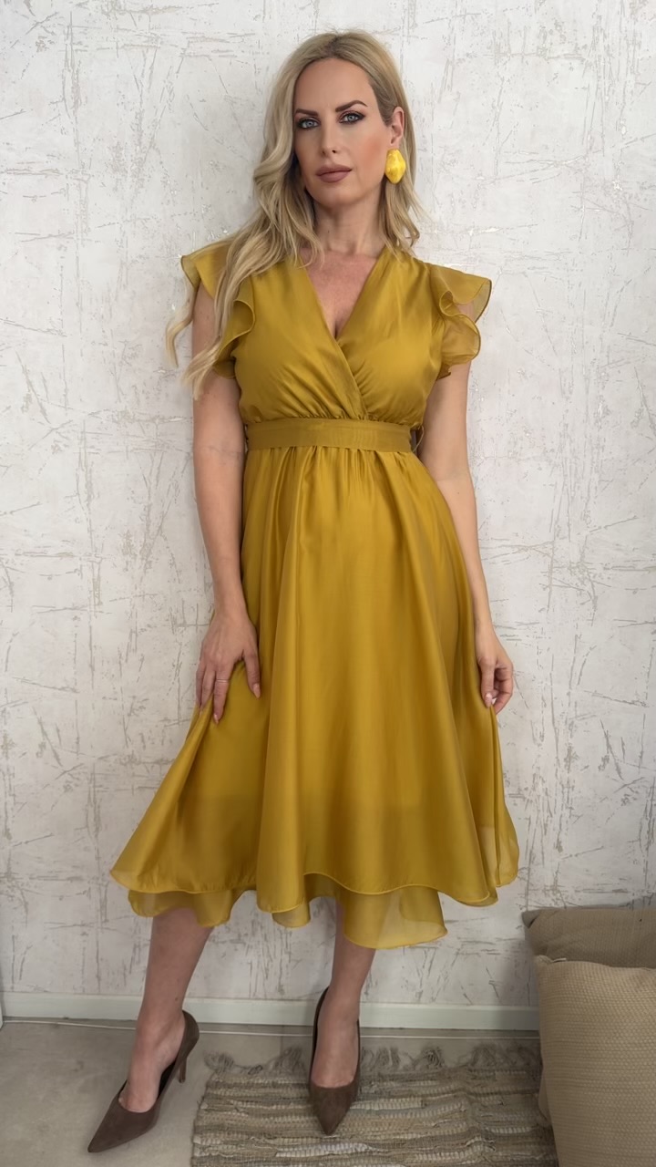 Bartolina dress-Ωχρα