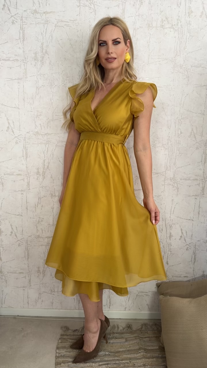 Bartolina dress-Ωχρα