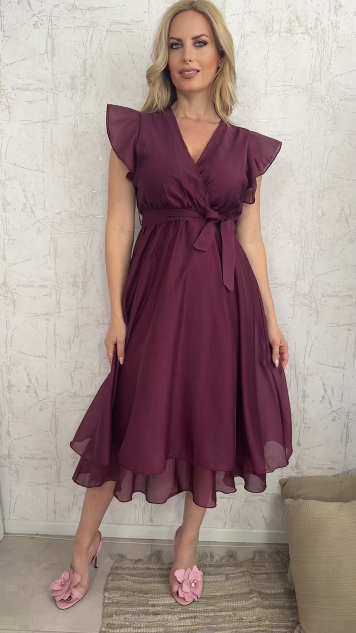 Bartolina dress- Μπορντω
