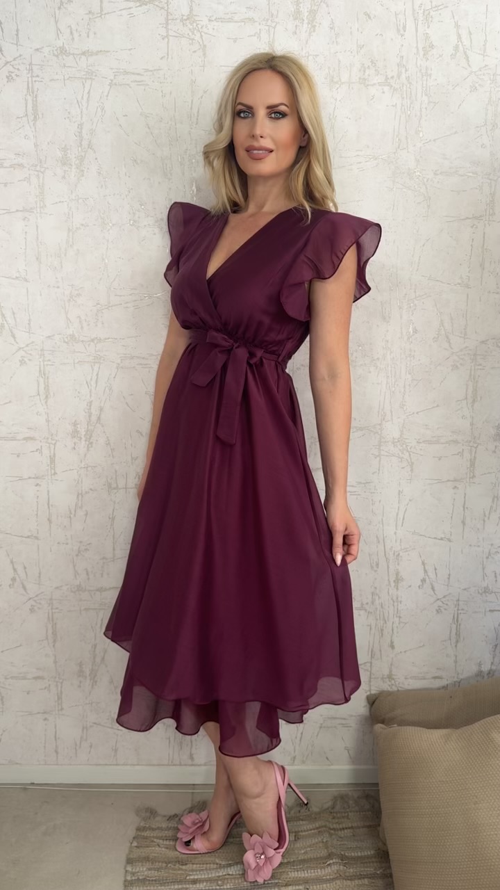 Bartolina dress- Μπορντω