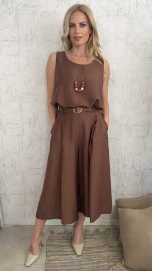Brigitta twin set-Καφε