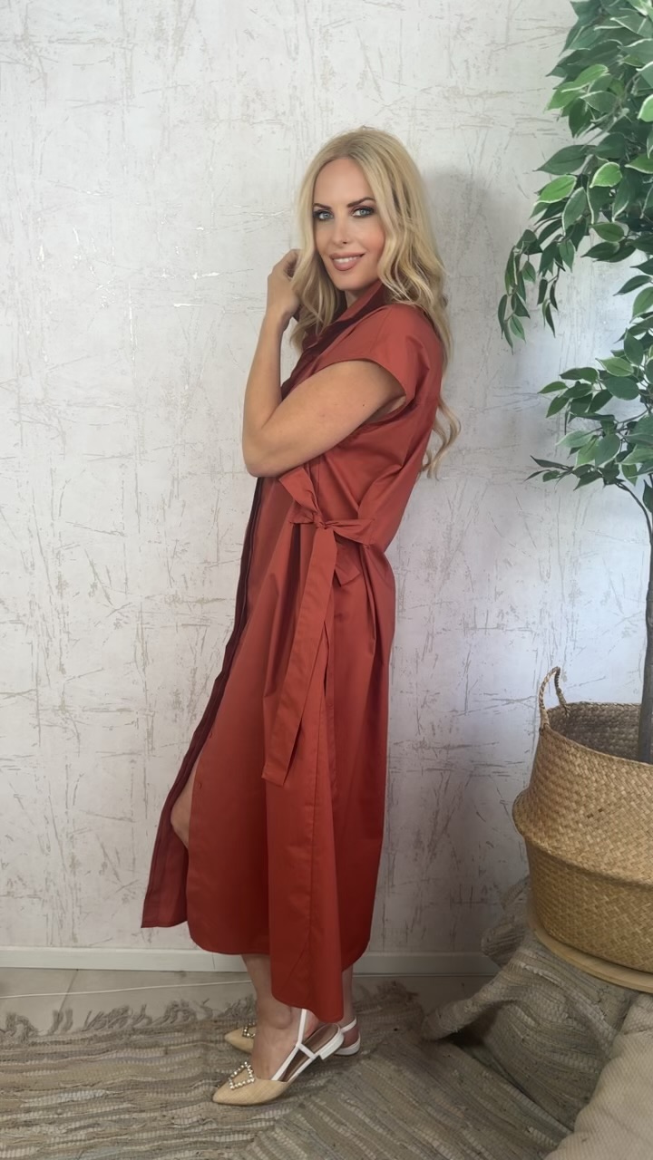 Maria dress- Κεραμιδι