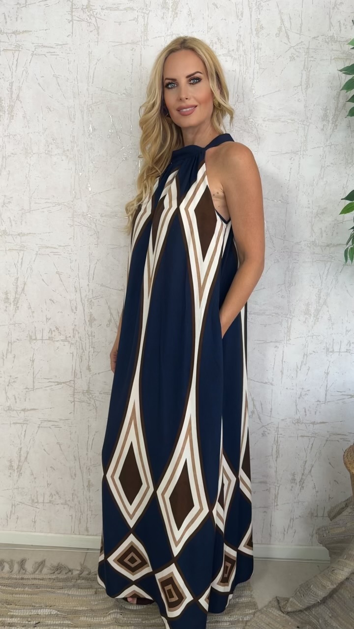 Malva Dress-Μπλε