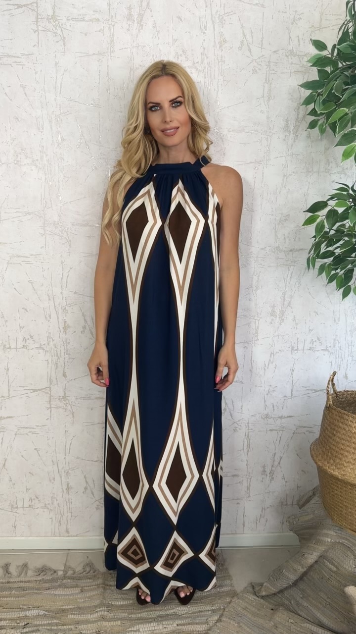 Malva Dress-Μπλε