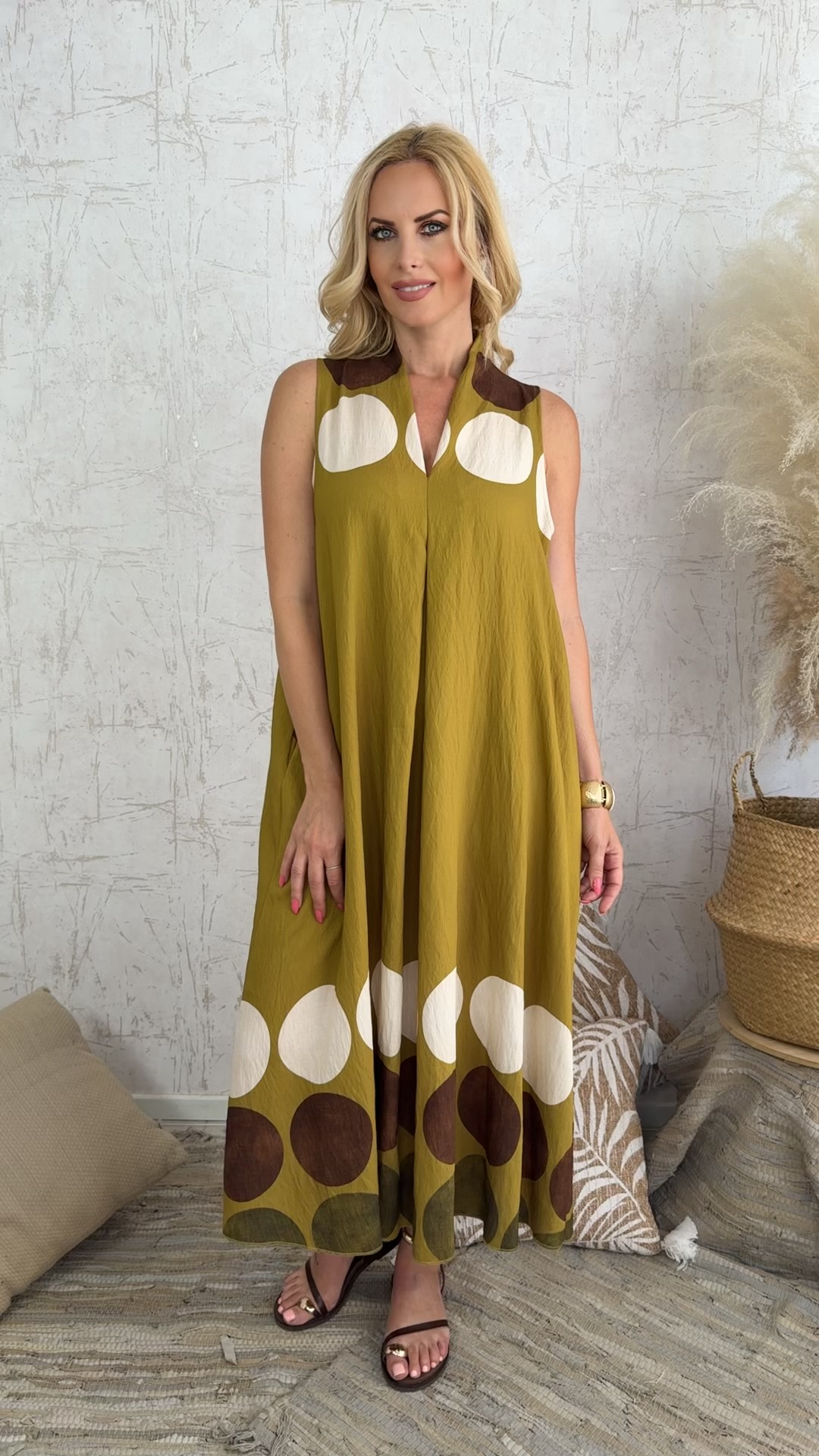 Malindi Dress-Ωχρα