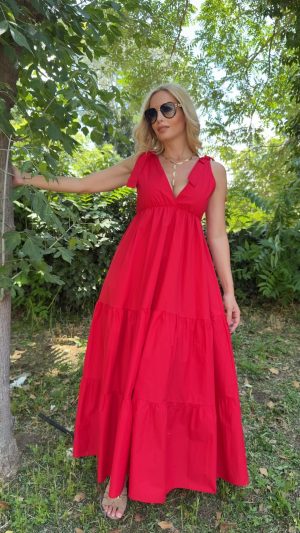 Summerly Dress-Κοκκινο