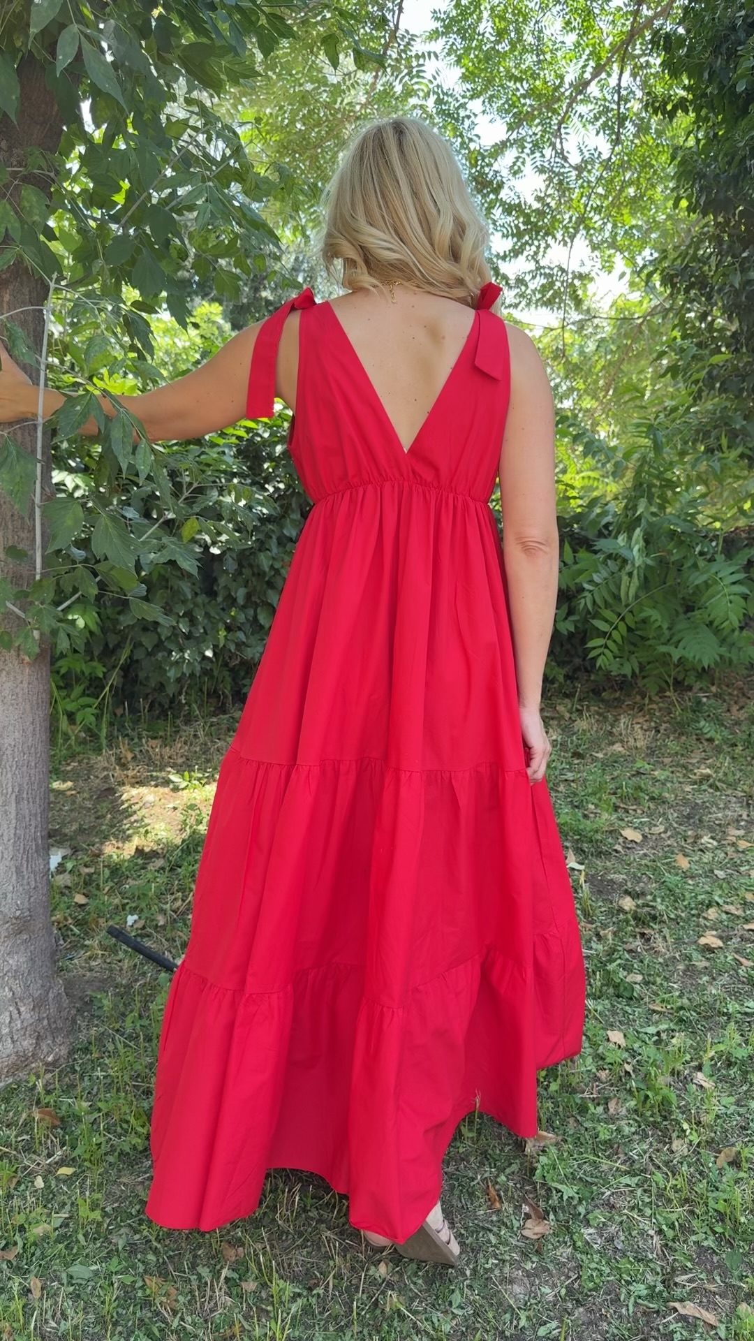 Summerly Dress-Κοκκινο