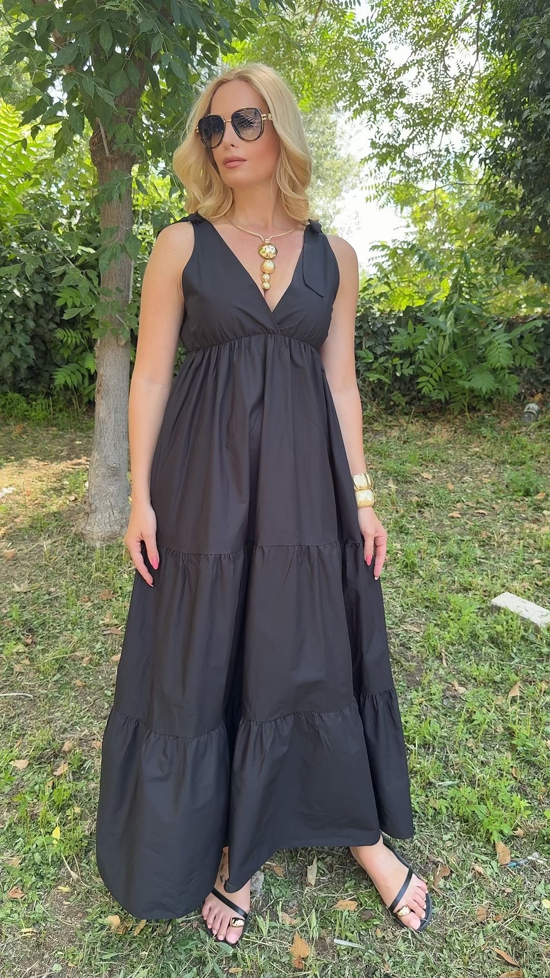 Summerly Dress-Μαυρο