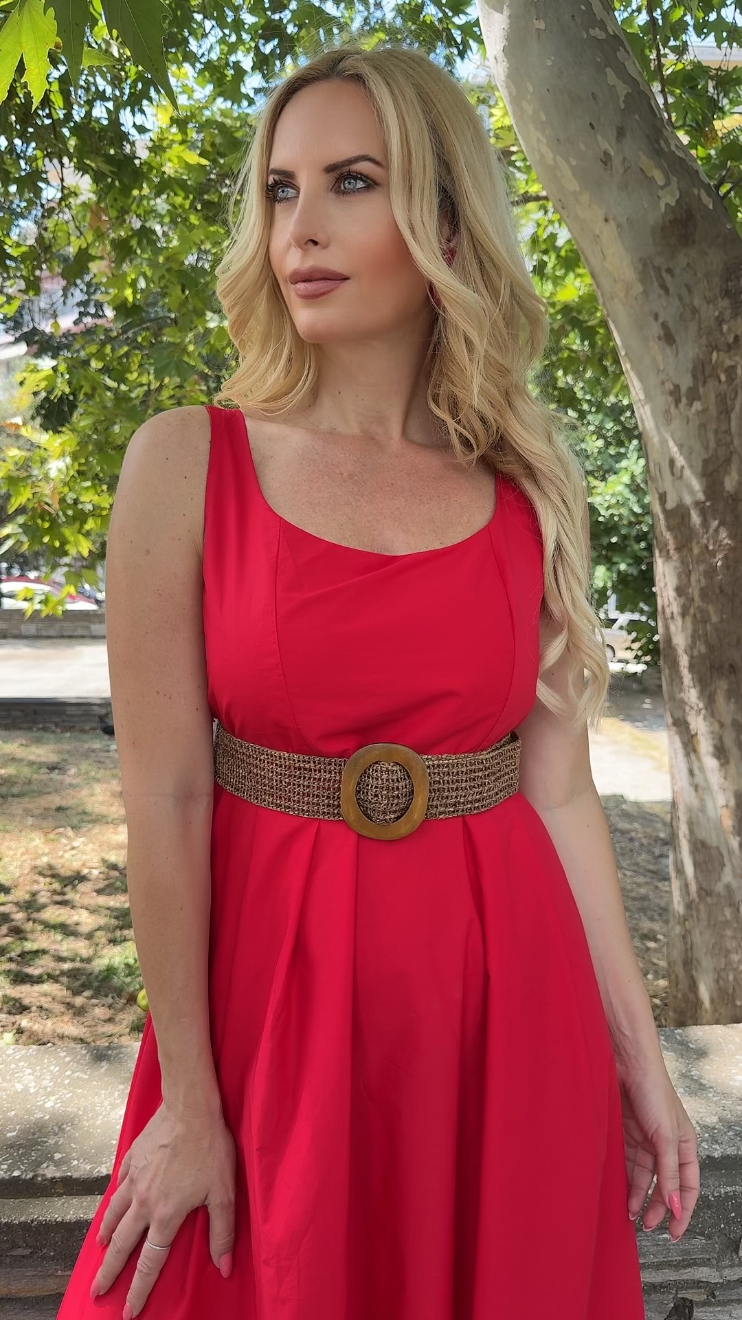 Elena dress- Κόκκινο
