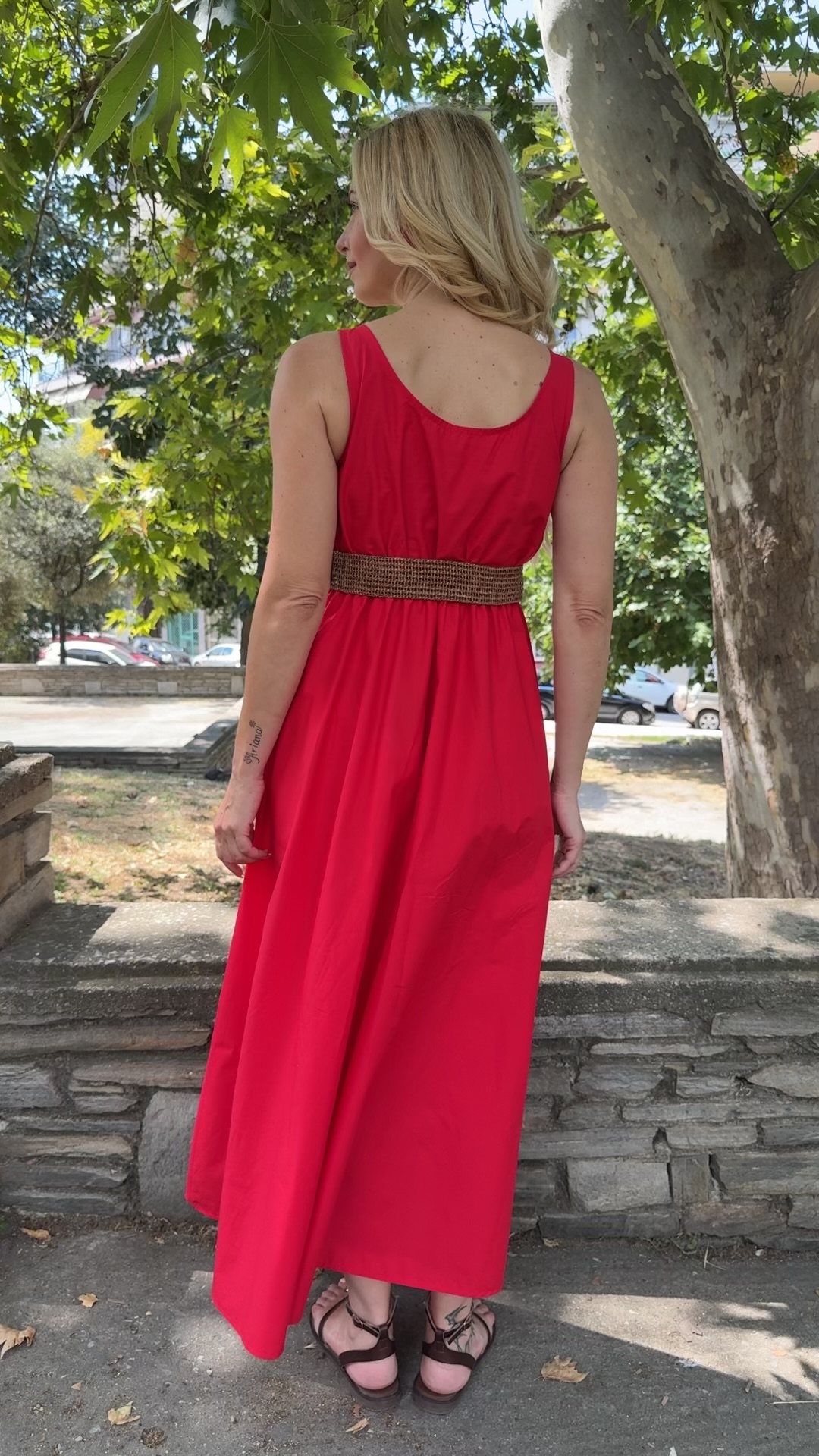 Elena dress- Κόκκινο