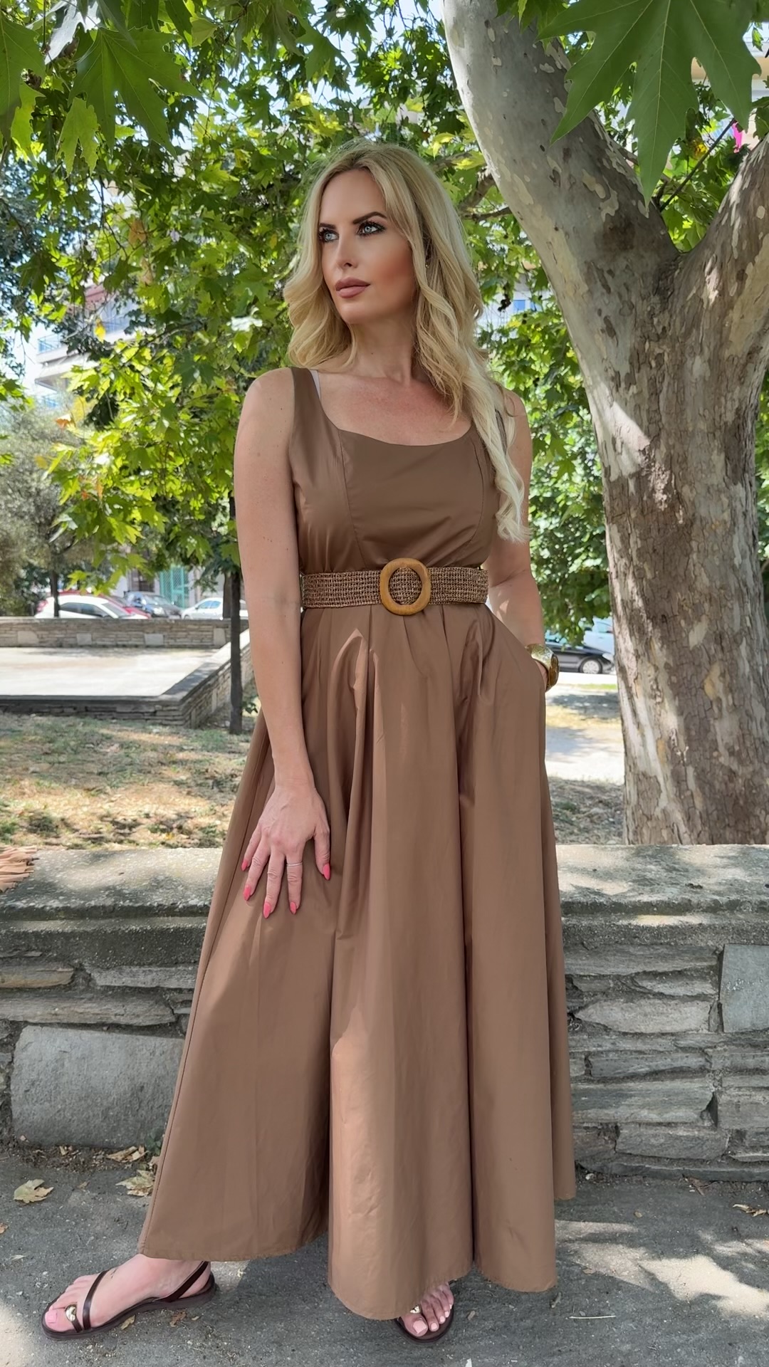 Elena dress- Καμηλο