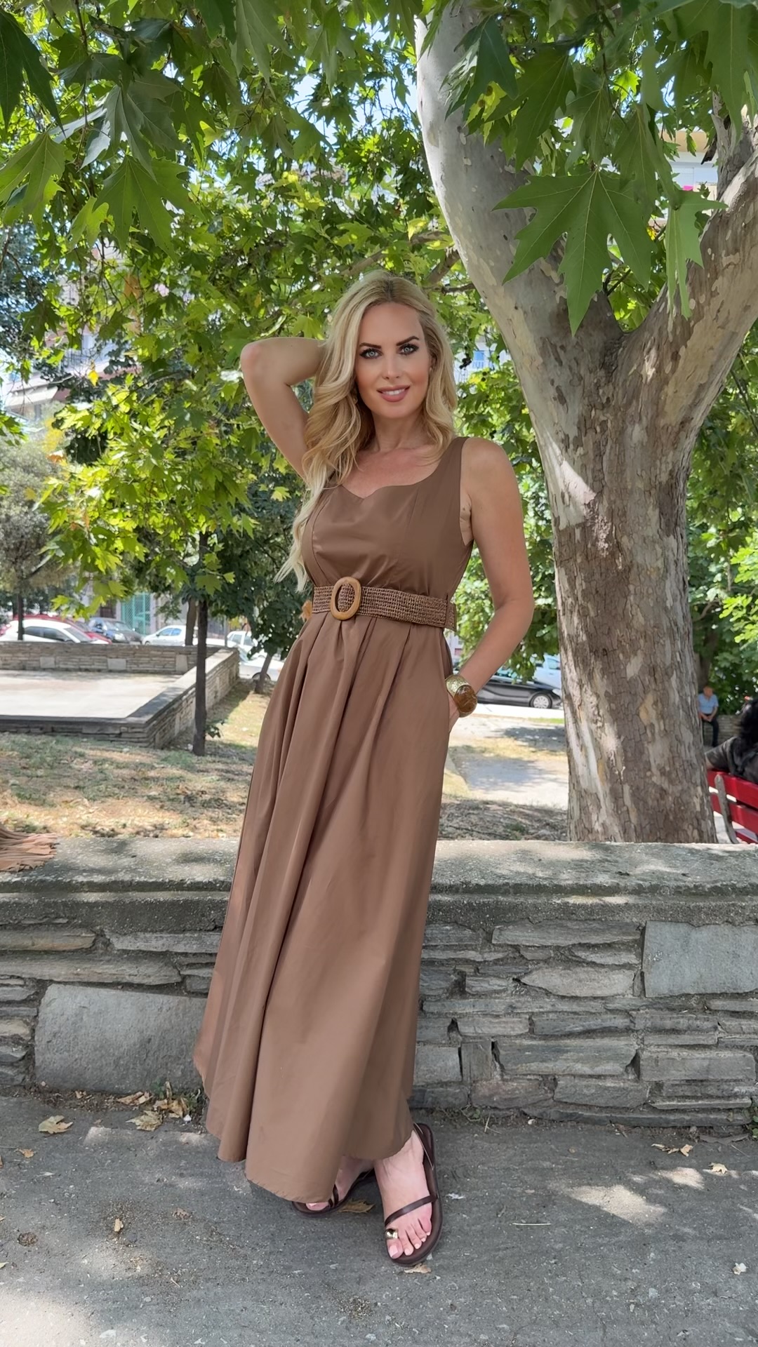 Elena dress- Καμηλο