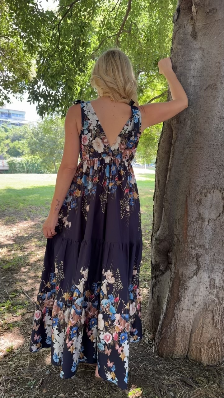 Flowers dress-Μπλε