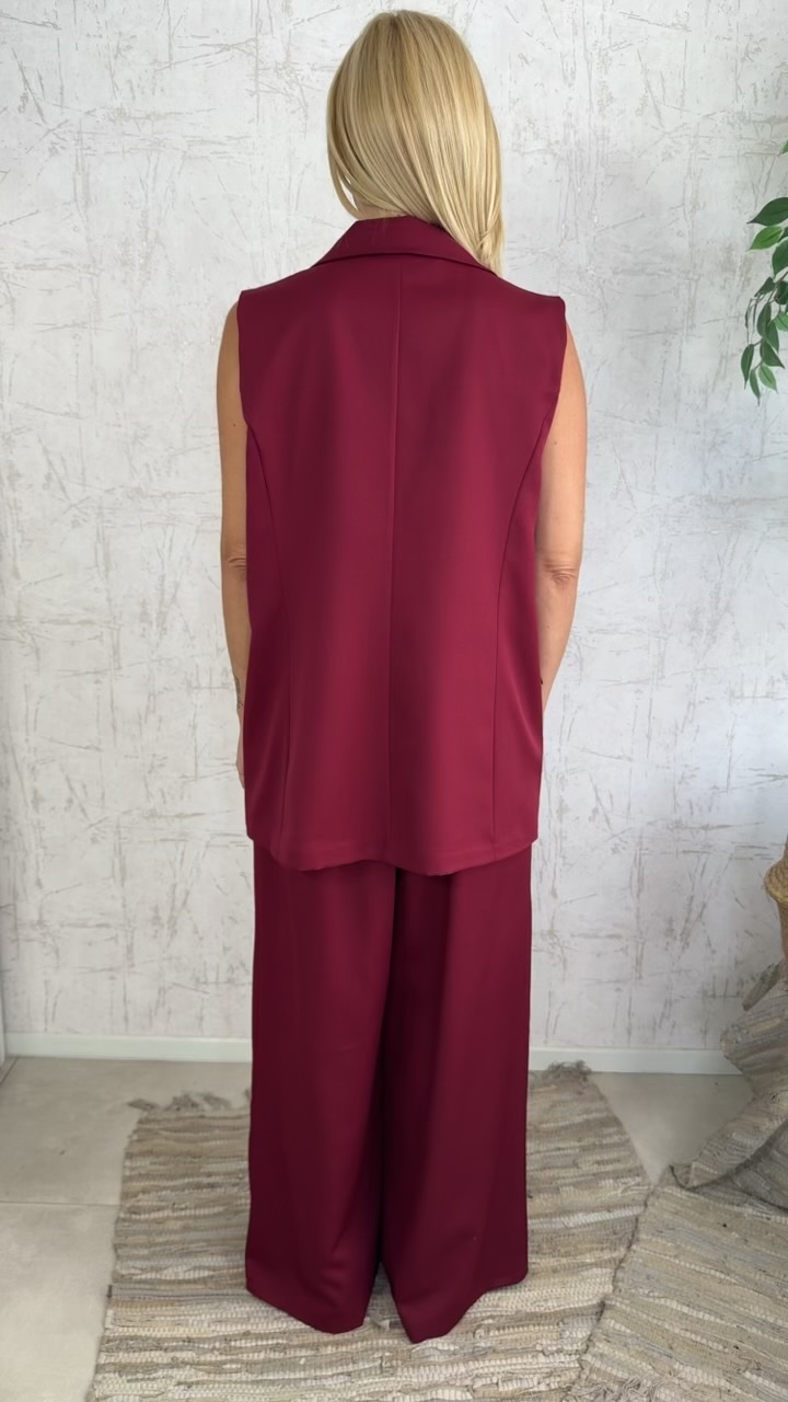Oversized Twin set-Mπορντω
