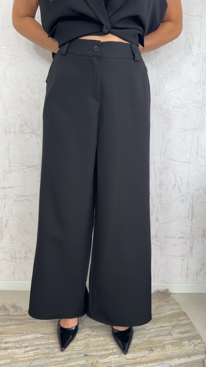Oversized Twin set-Μαυρο