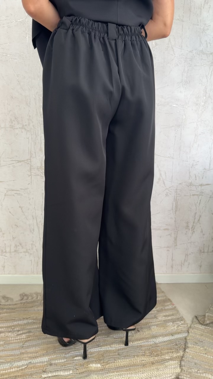 Oversized Twin set-Μαυρο