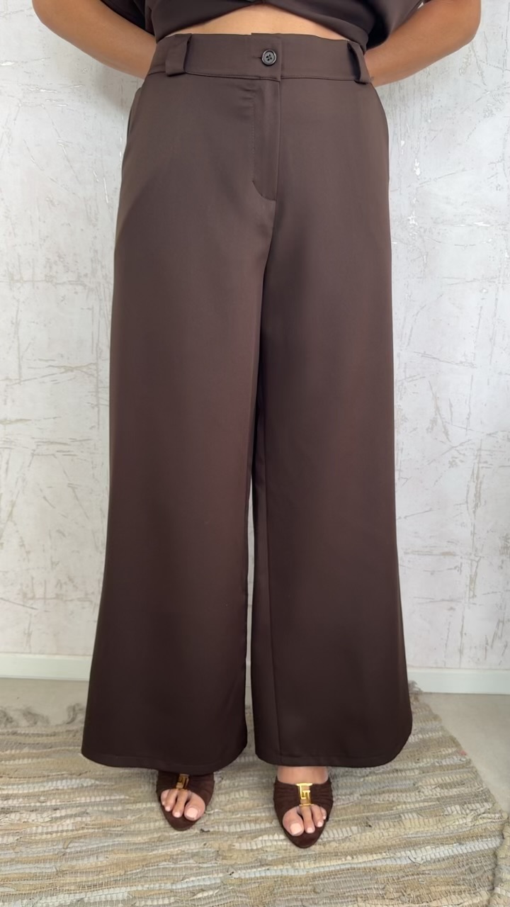 Oversized Twin set-Καφε