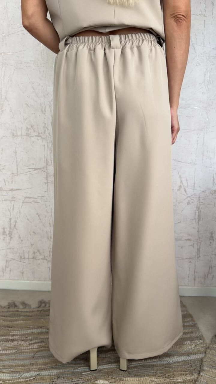 Oversized Twin set-Μπεζ
