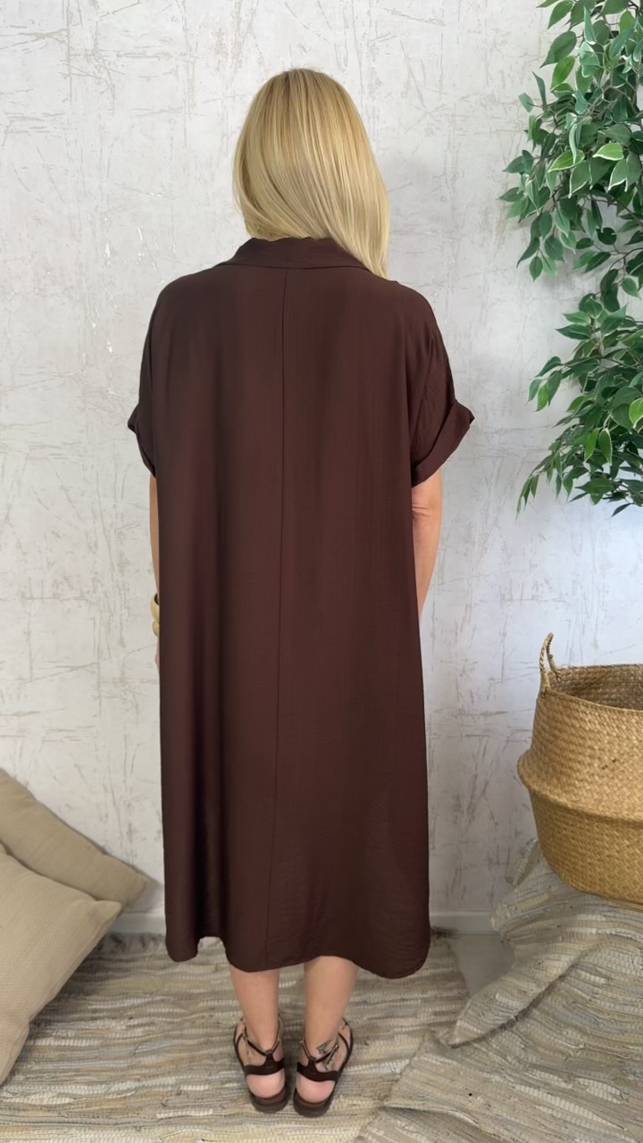 Oversized Dress-Καφε