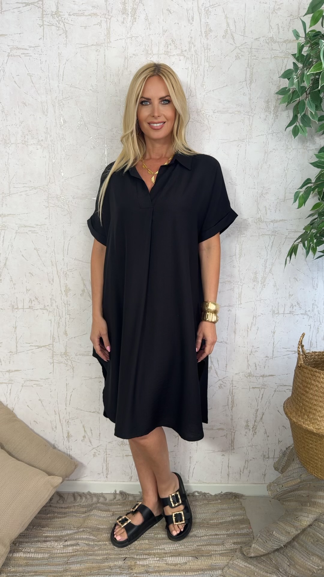 Oversized Dress-Μαύρο