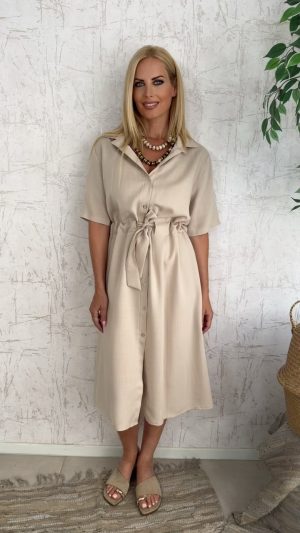 Miranda Dress-Μπεζ