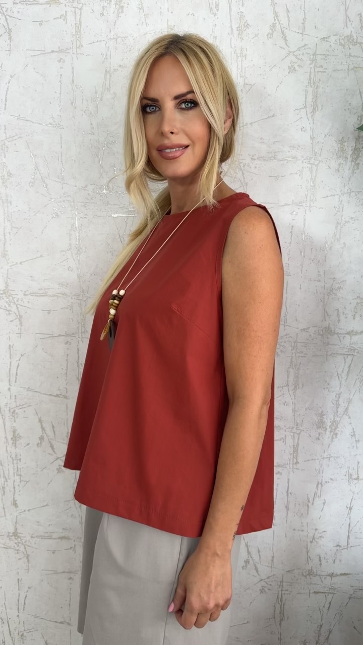 Enigma Blouse- Κεραμιδι