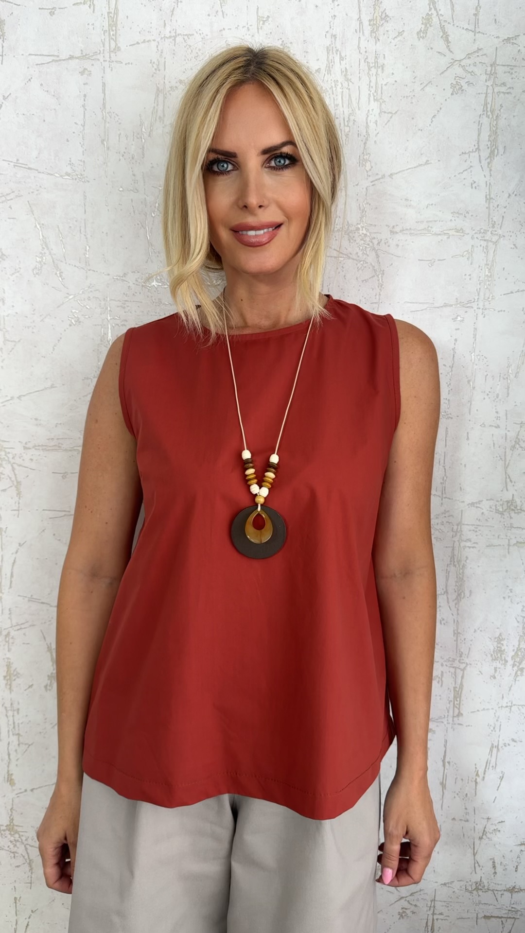 Enigma Blouse- Κεραμιδι
