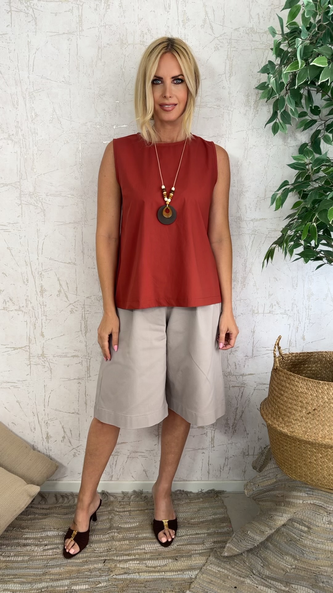 Enigma Blouse- Κεραμιδι