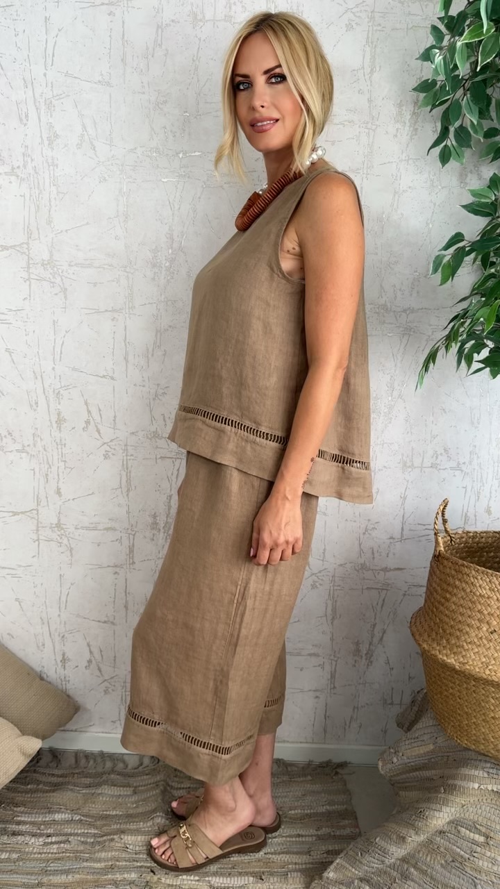 Lino twin set- Μπεζ