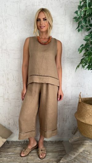 Lino twin set- Μπεζ